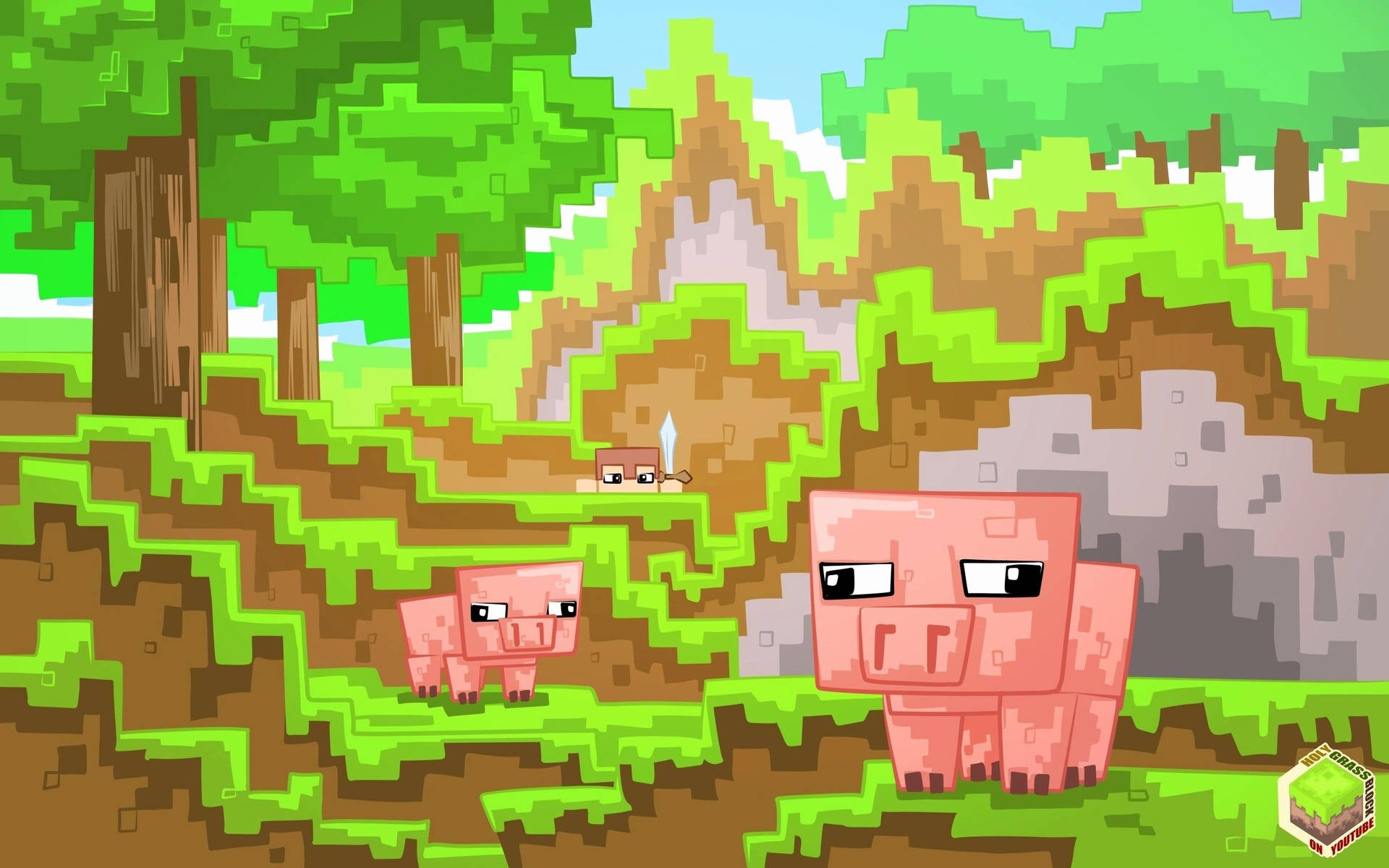 Minecraft Pc Pigs Background