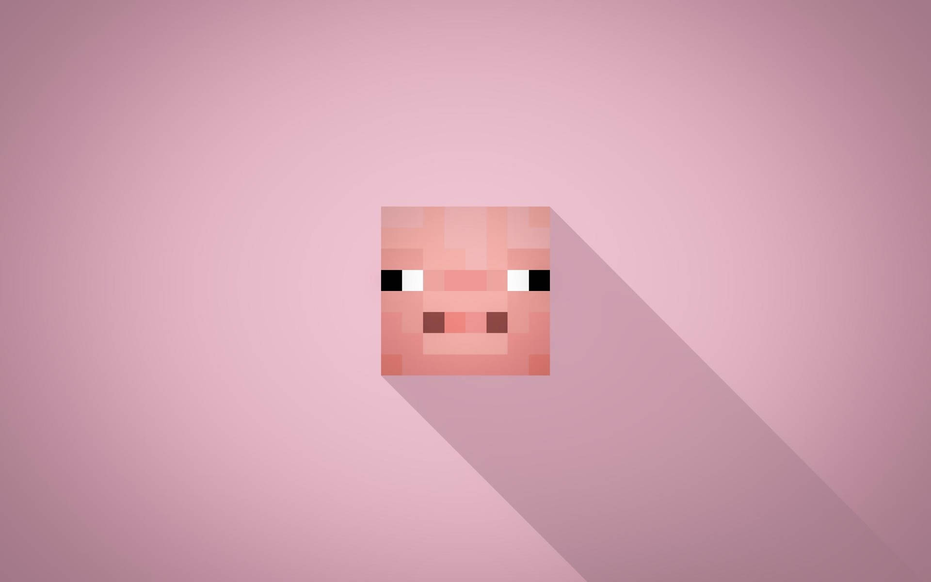 Minecraft Pc Pink Pig Wallpaper