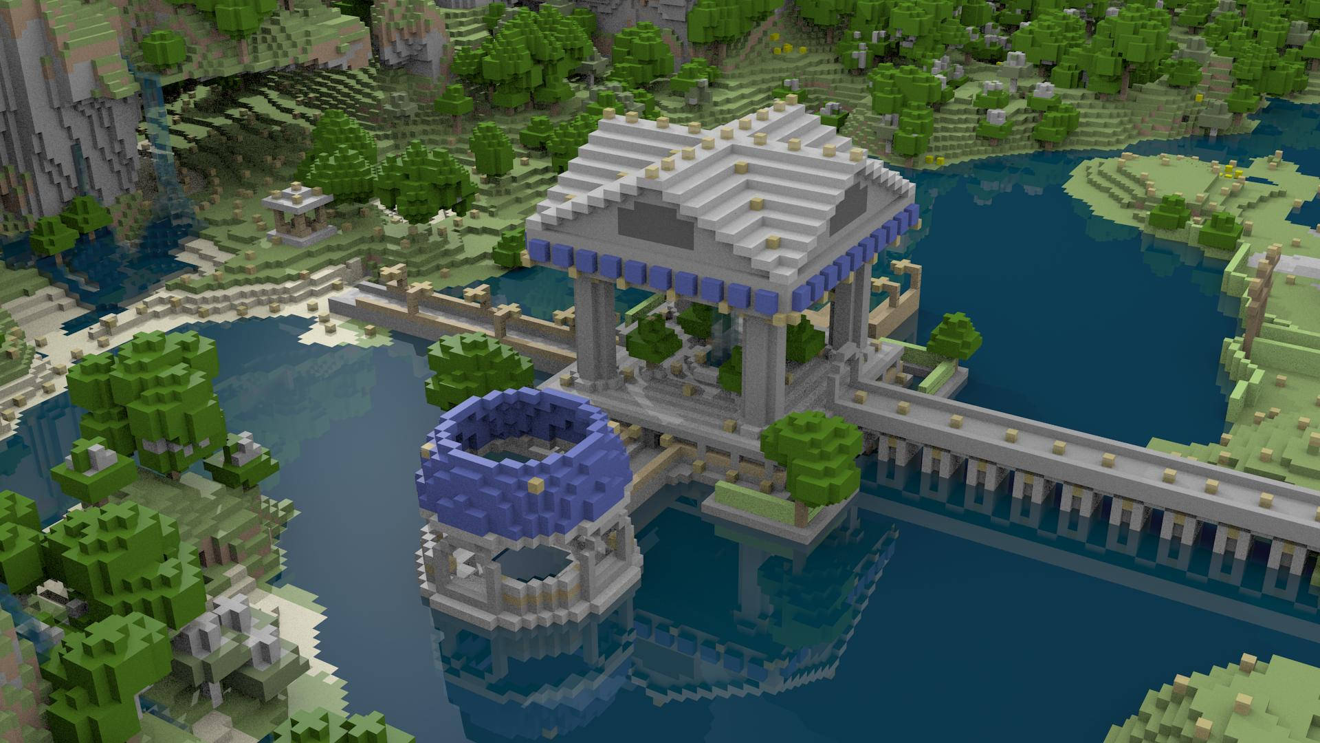 Minecraft Pc Temple Background