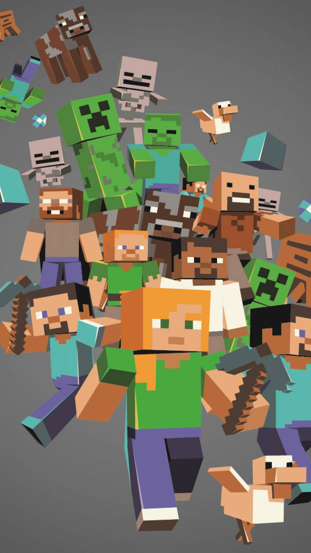 Minecraft Phone Cute Builders Wallpaper