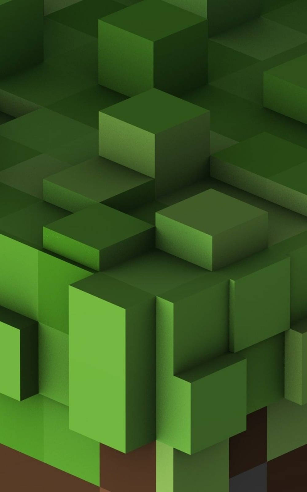 Blocchi Estetici Verdi Del Telefono Minecraft Sfondo