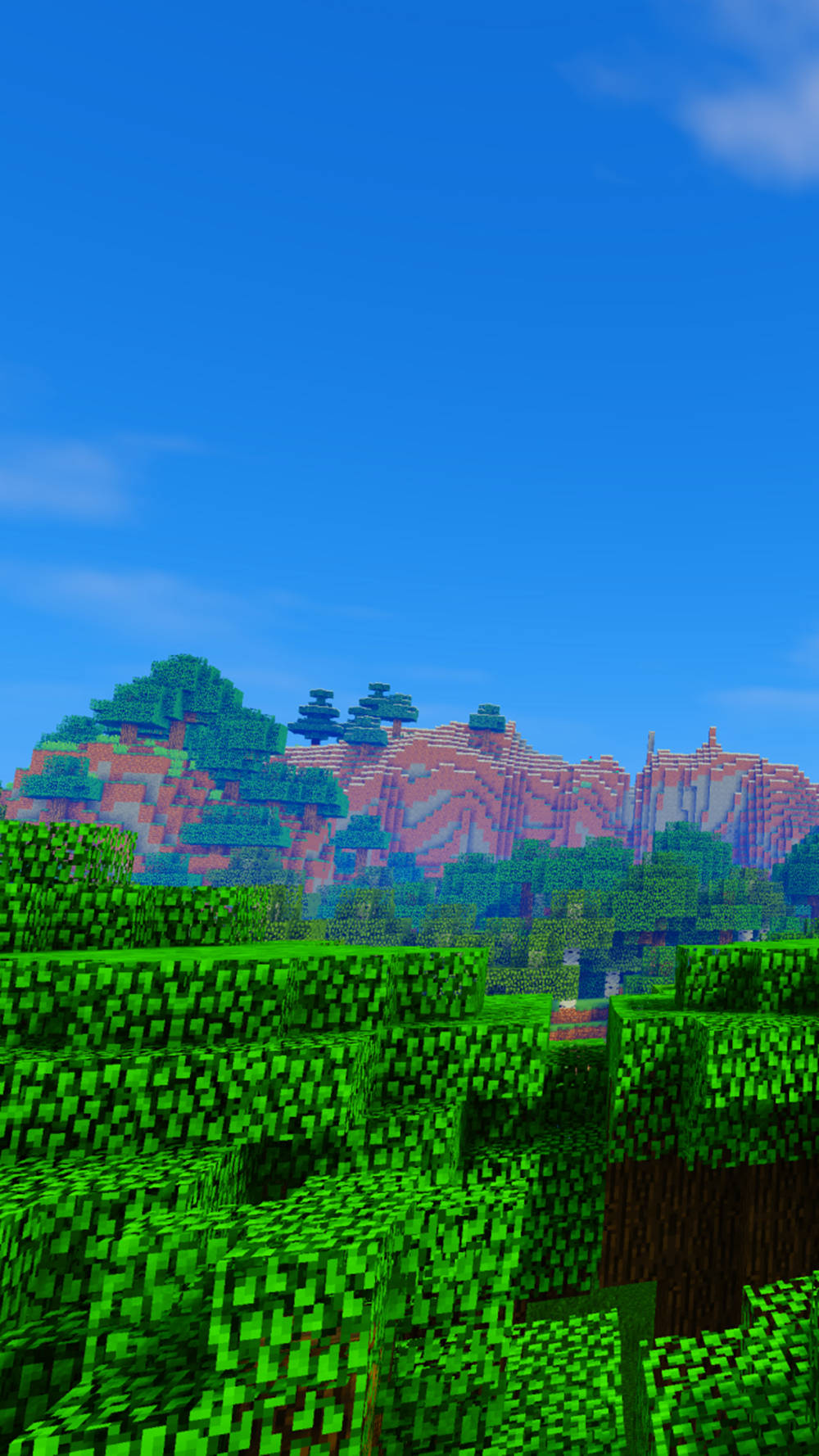 Minecraft Telefono Verde Natura Cielo Sfondo