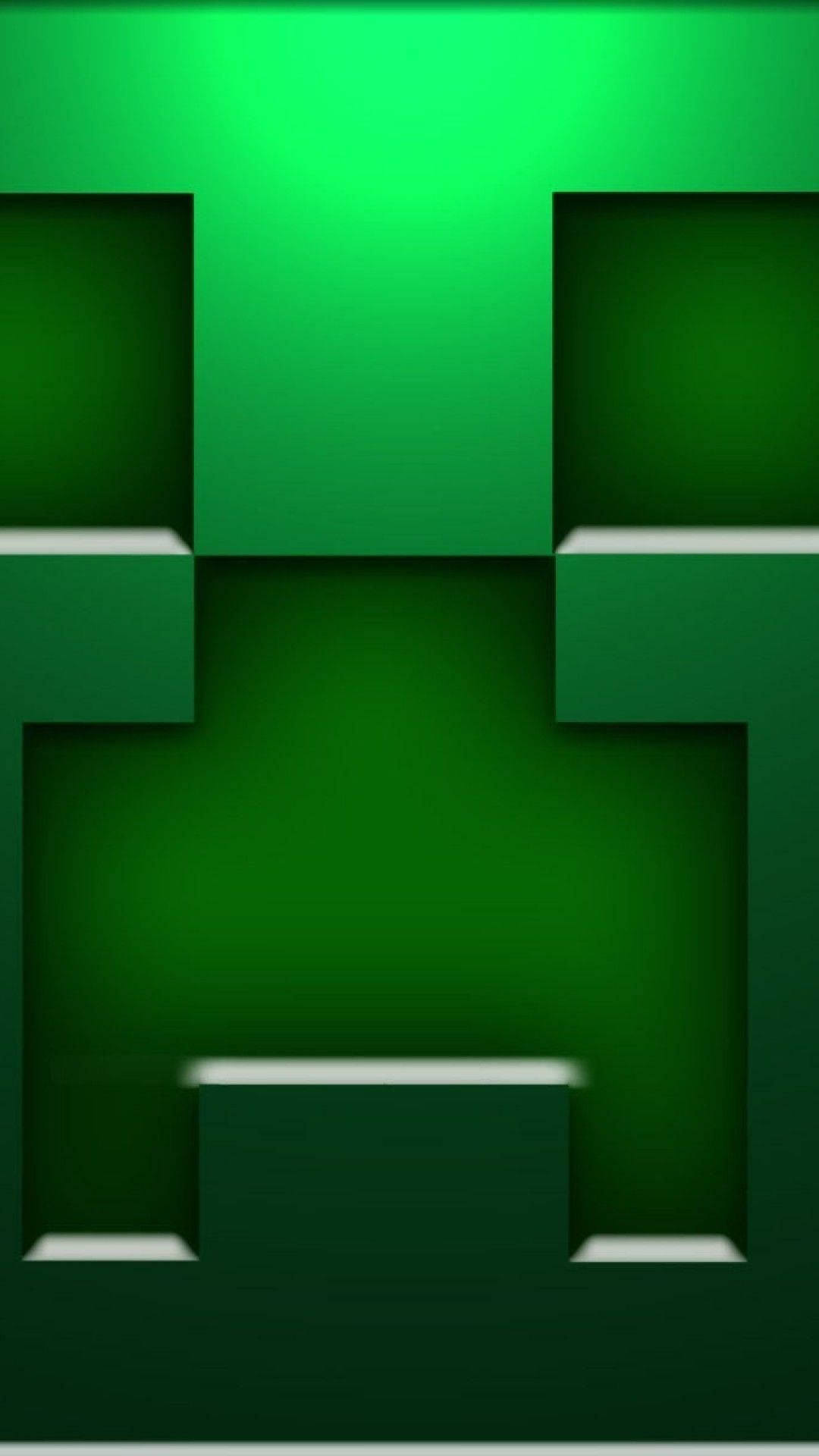 Modello Verde Telefono Minecraft Sfondo