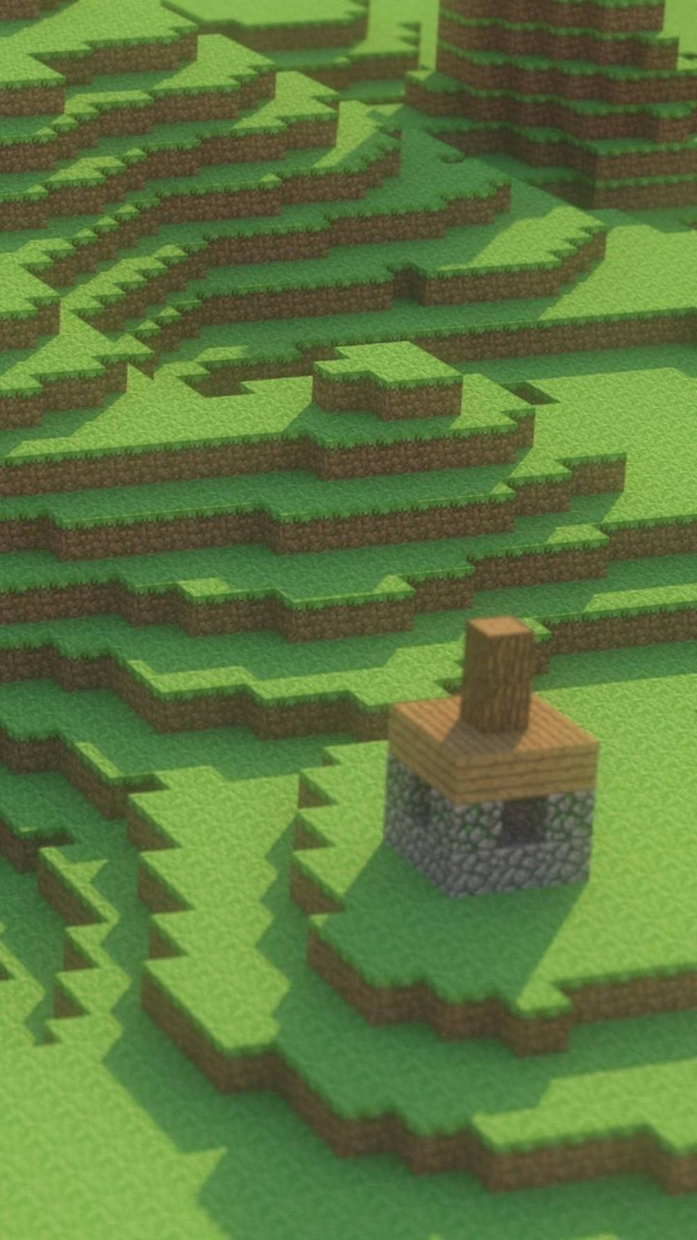 Telefono Minecraft Scale Verdi Sfondo