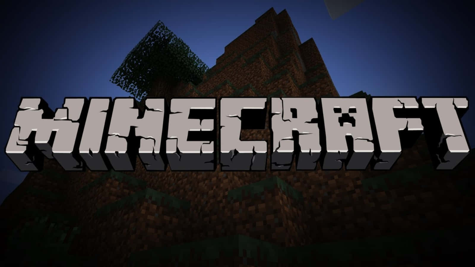 Minecraft Logo On Mountain Picture