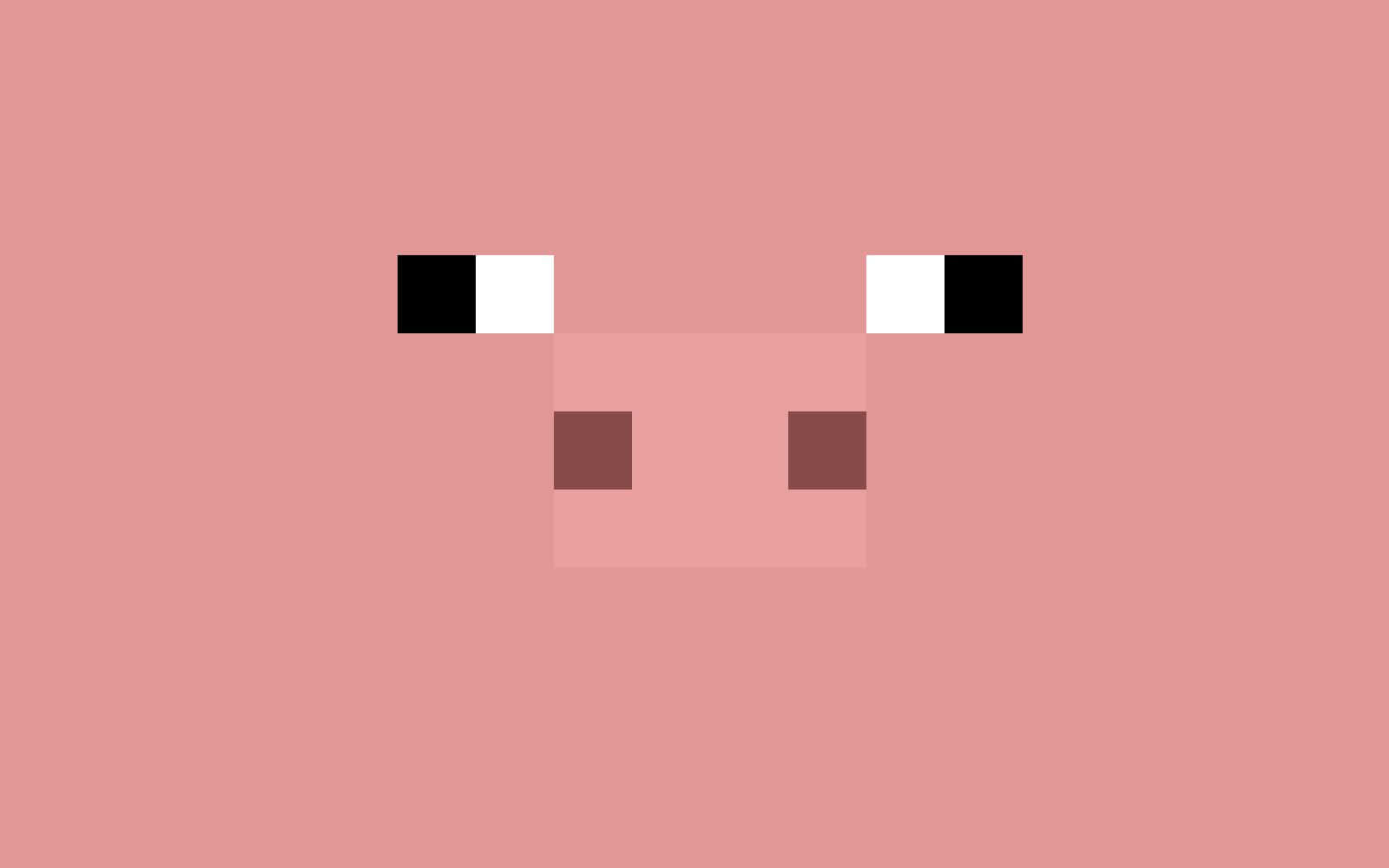 An adorable Minecraft Pig, ready to explore your world! Wallpaper