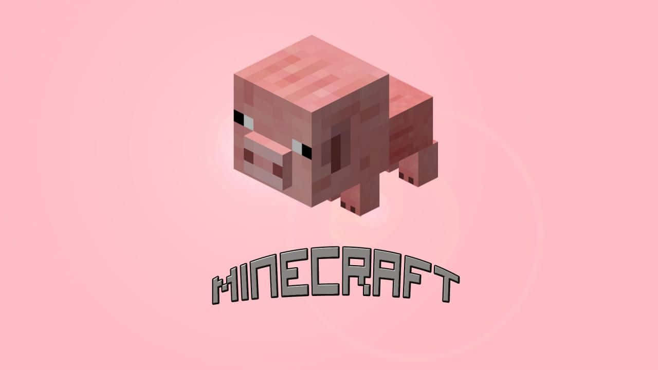 Diviértetecon El Cerdo Entusiasta De Minecraft. Fondo de pantalla