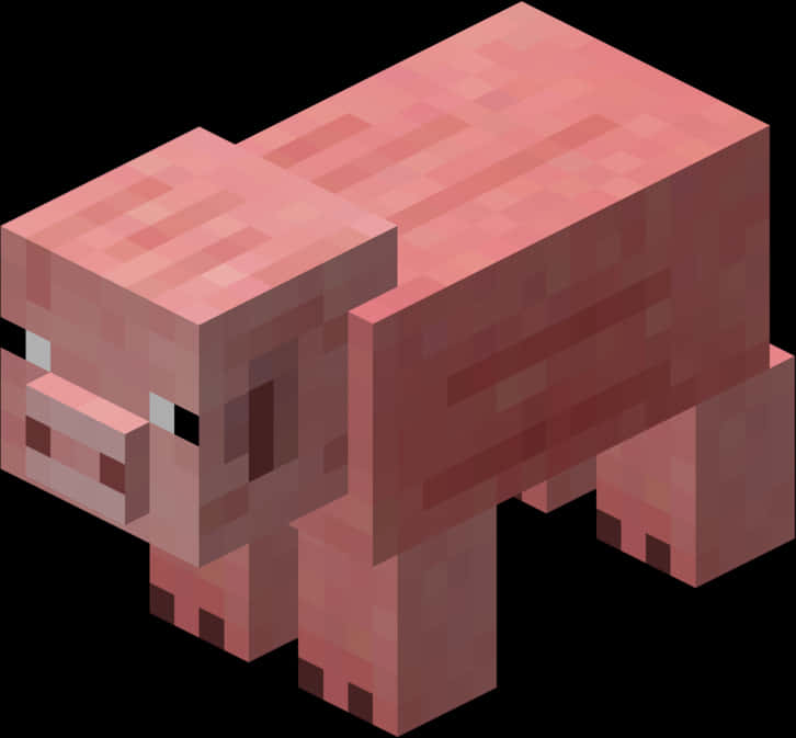 Minecraft Pig Character Graphic PNG