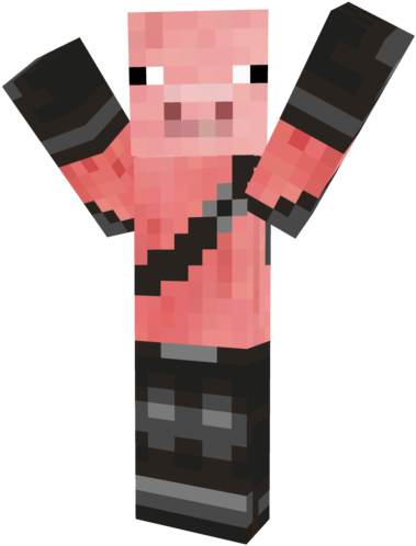 Minecraft_ Pig_ Character_ Model.png PNG