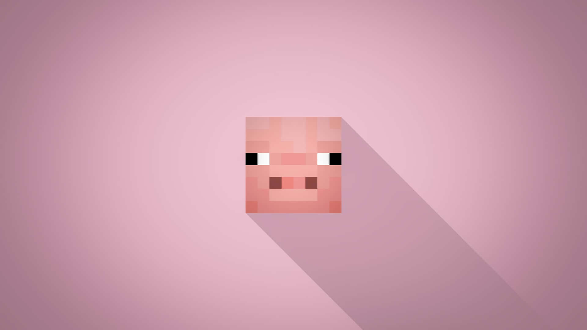 Minecraft_ Pig_ Face_ Minimalist_ Background Wallpaper