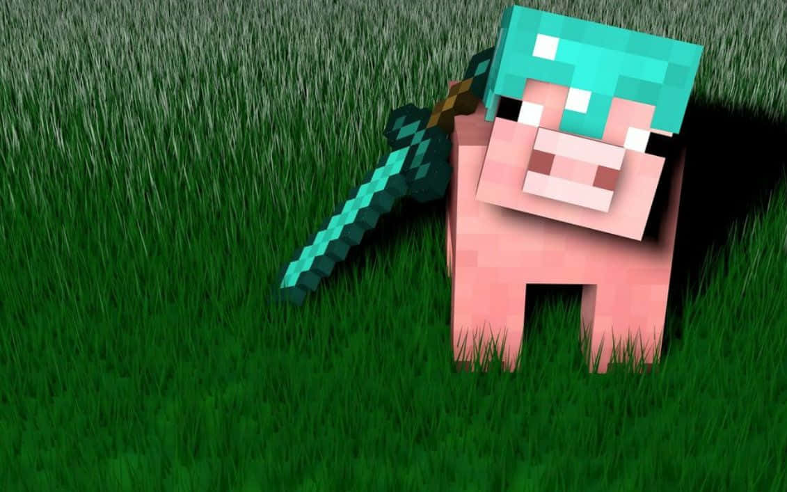 A Minecraft Pig, Content of the Future Wallpaper