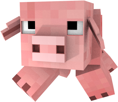 Minecraft Pig Model.png PNG