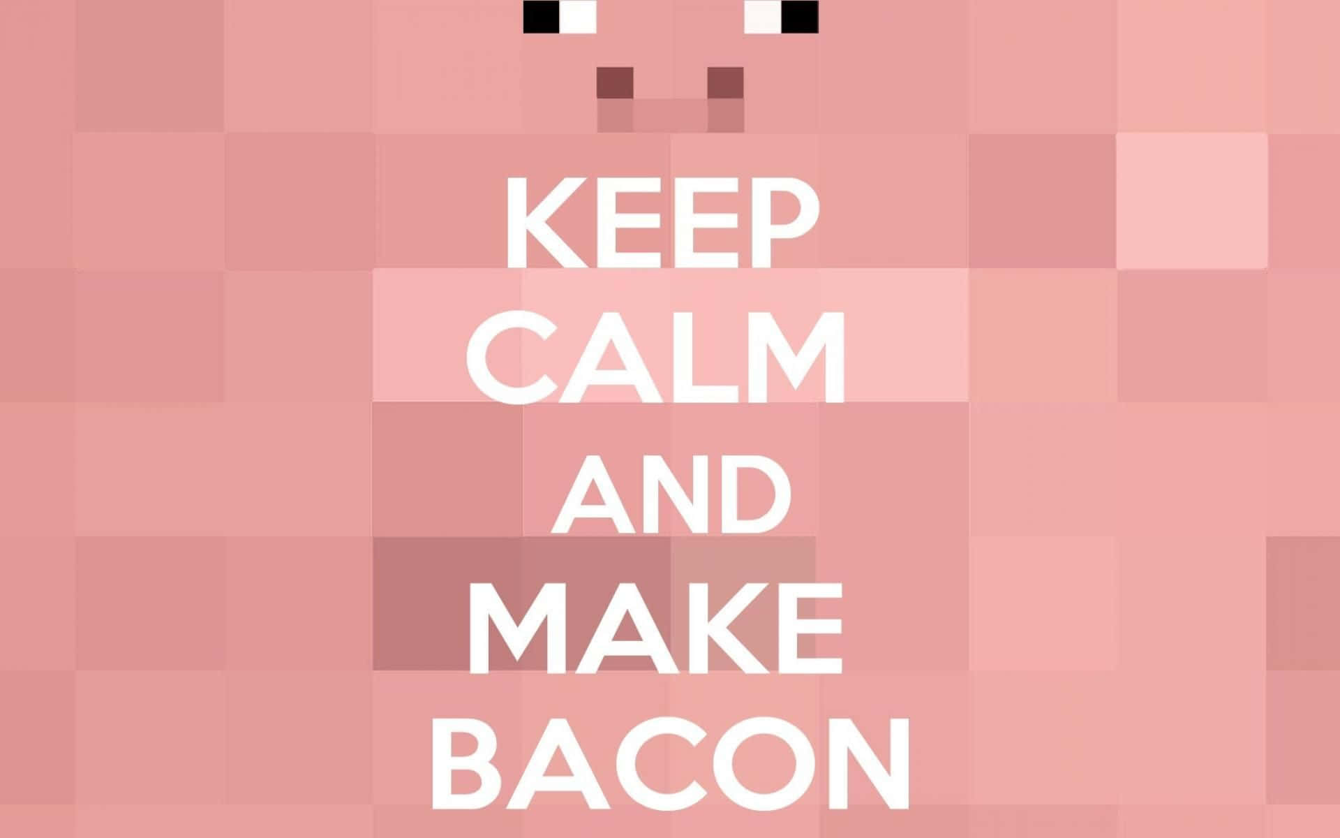 A Minecraft Pig Idly Trots Along Wallpaper