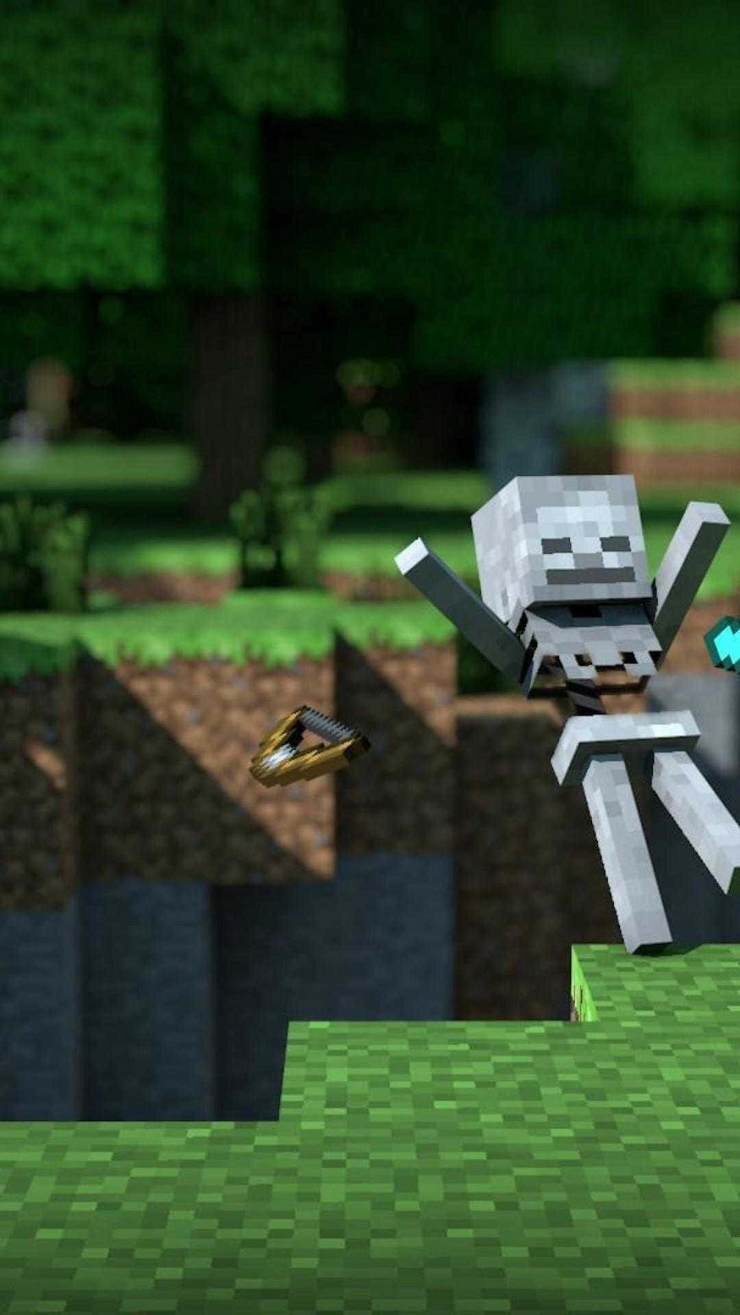 "Don't forget to Grab Your Pig while Playing Minecraft!" Wallpaper