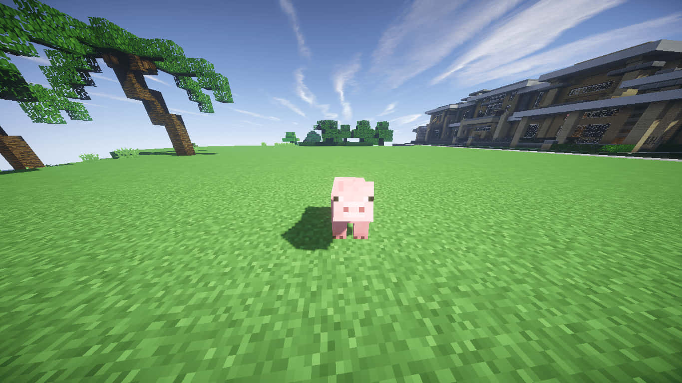 Adorable Minecraft Pig Wallpaper