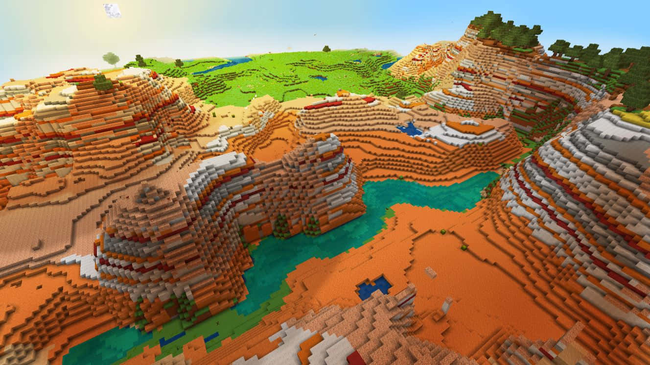 Stunning Minecraft Pixel Art: an artful digital creation Wallpaper
