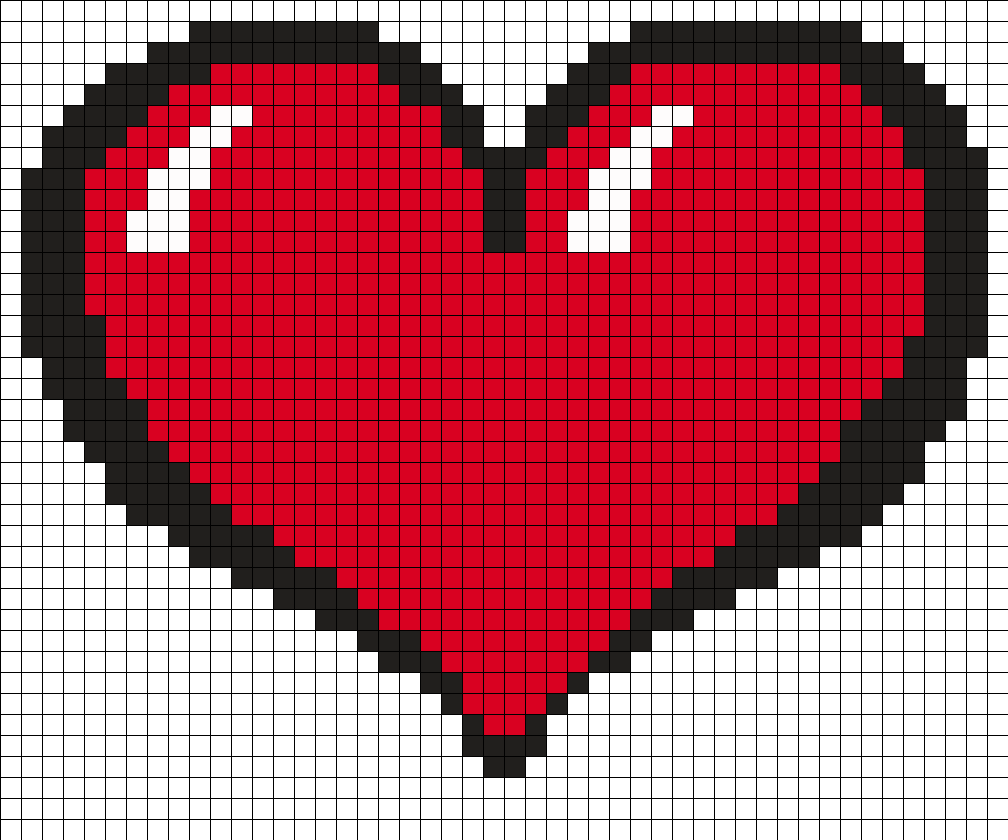 Minecraft Pixel Art Heart.png PNG