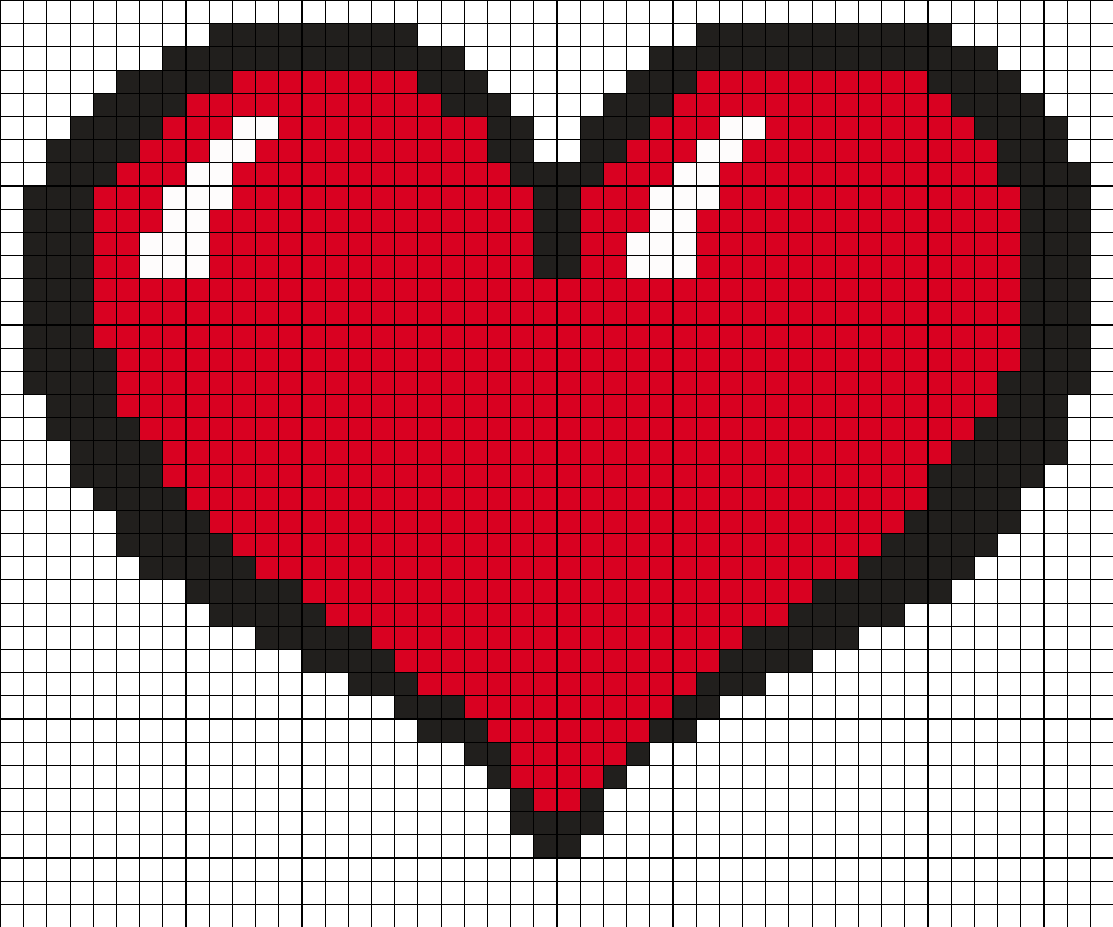 Download Minecraft Pixel Art Heart.png | Wallpapers.com