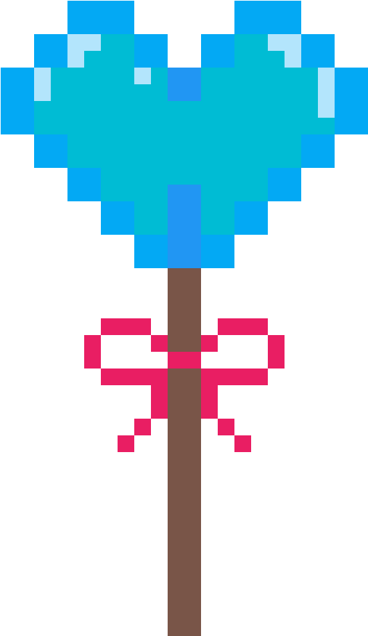 Minecraft Pixel Art Hearton Stick PNG