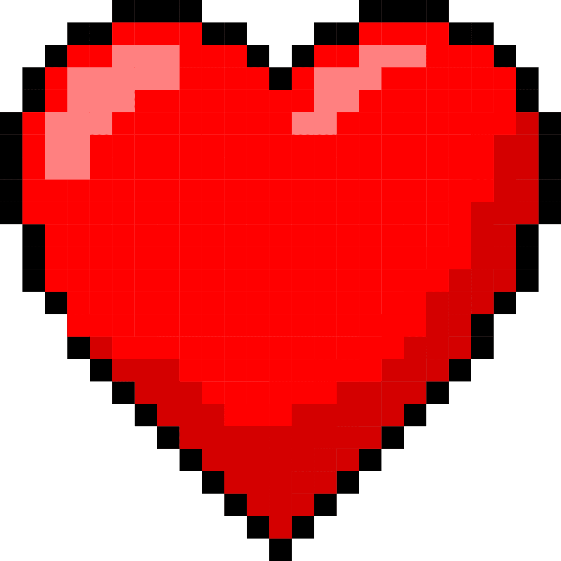 Minecraft Pixel Heart Icon PNG