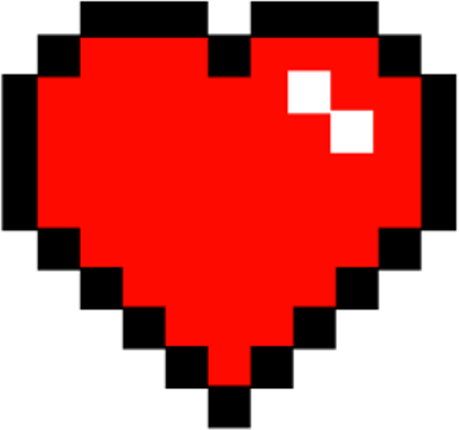 Minecraft Pixel Heart Icon PNG