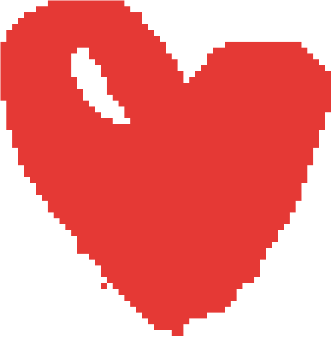 Minecraft Pixel Heart Icon PNG