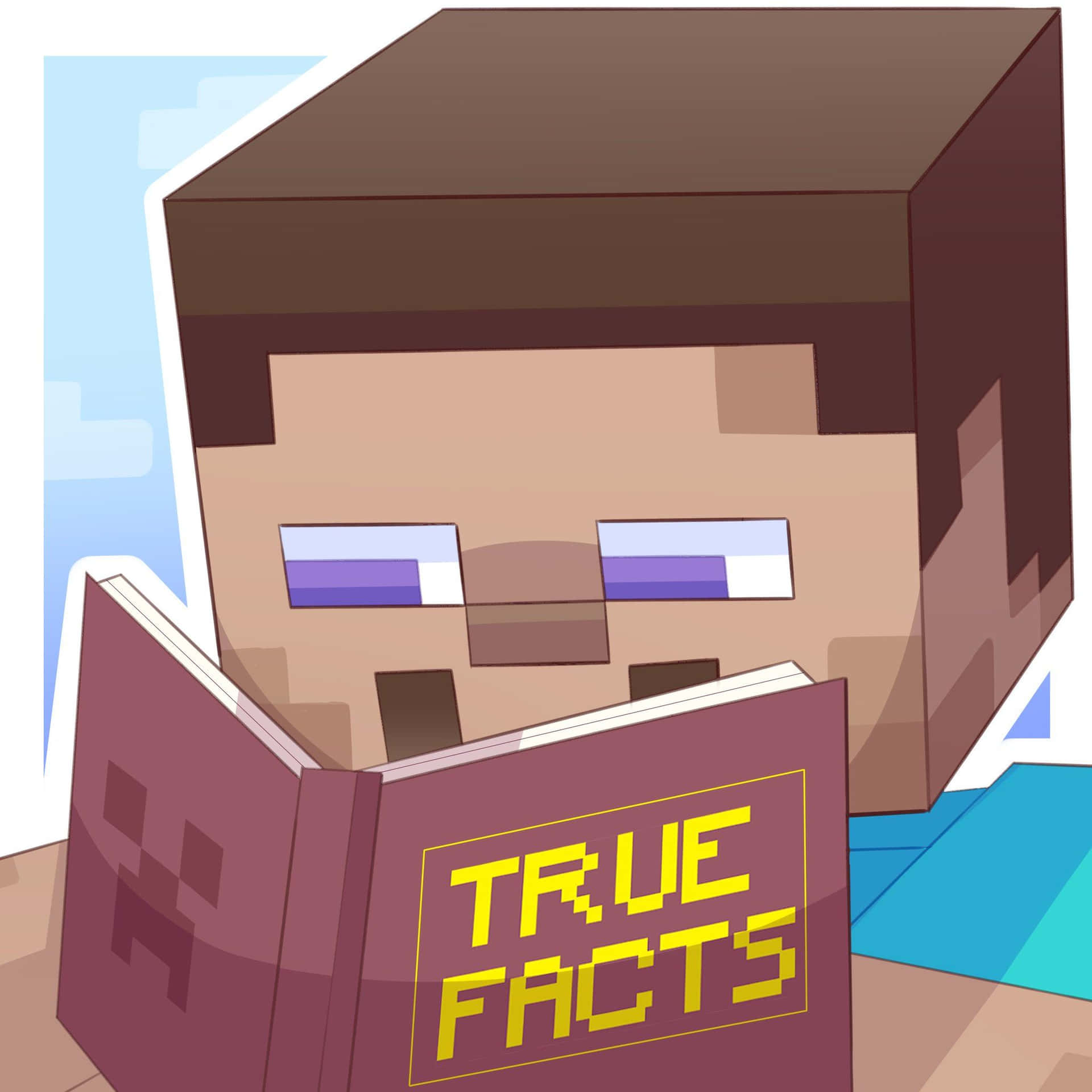 Steve Reading True Facts Minecraft Profile Picture
