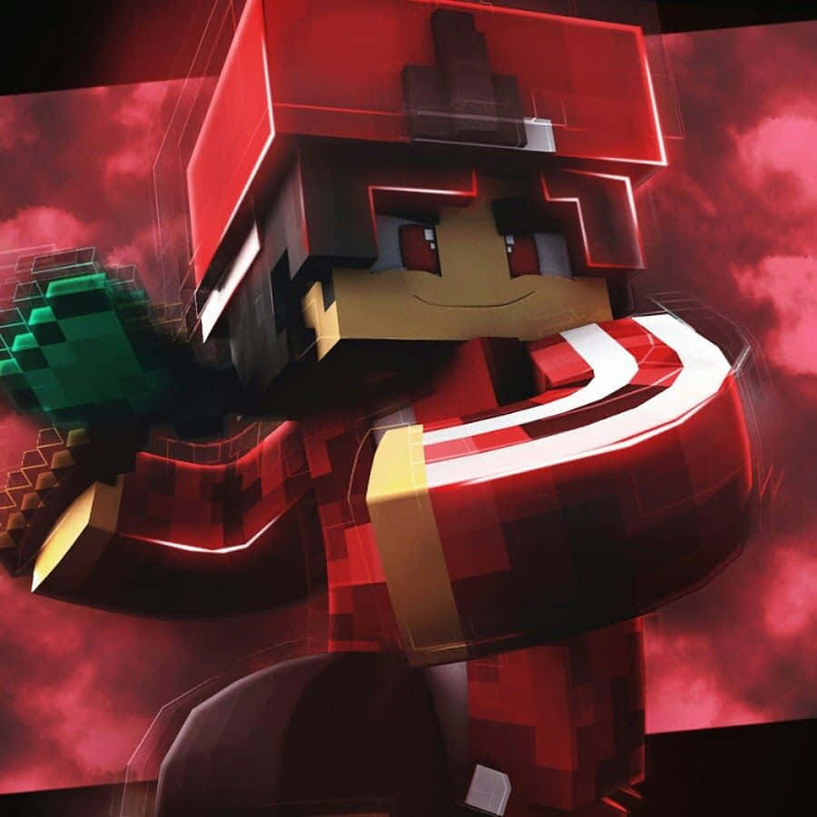 Cool Red Character Of Minecraft Profile Picture