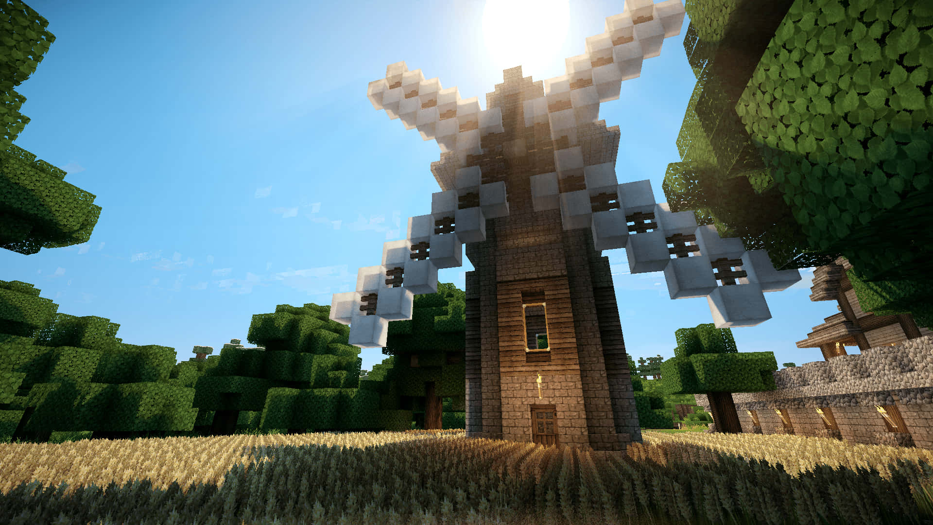 Explore a Whole New World with Minecraft Shaders Wallpaper