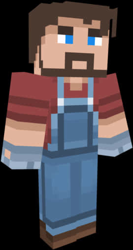 Minecraft Skin Bearded Farmer PNG