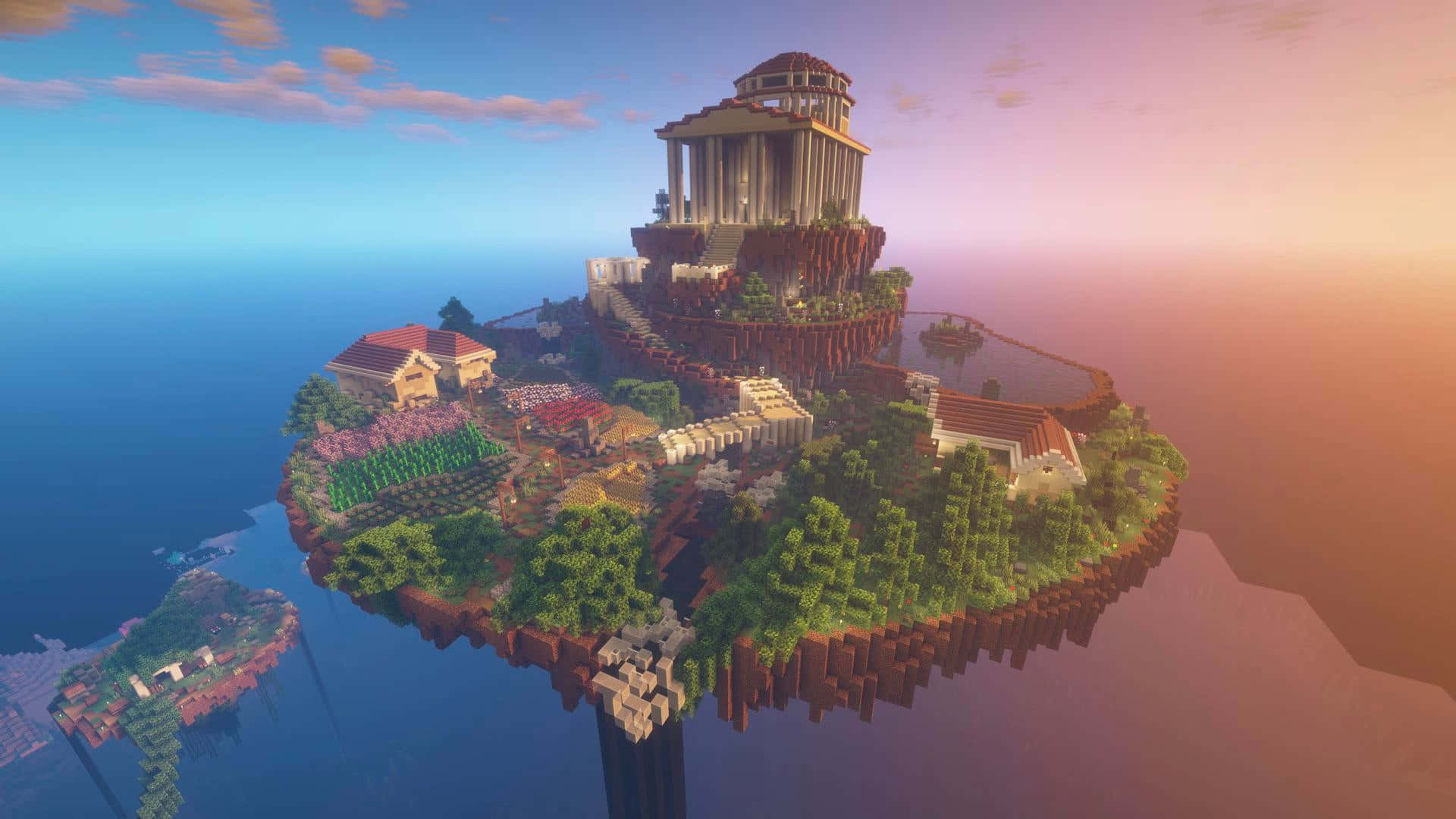 Minecraft Sky Block Adventure: Floating Island Experience Wallpaper