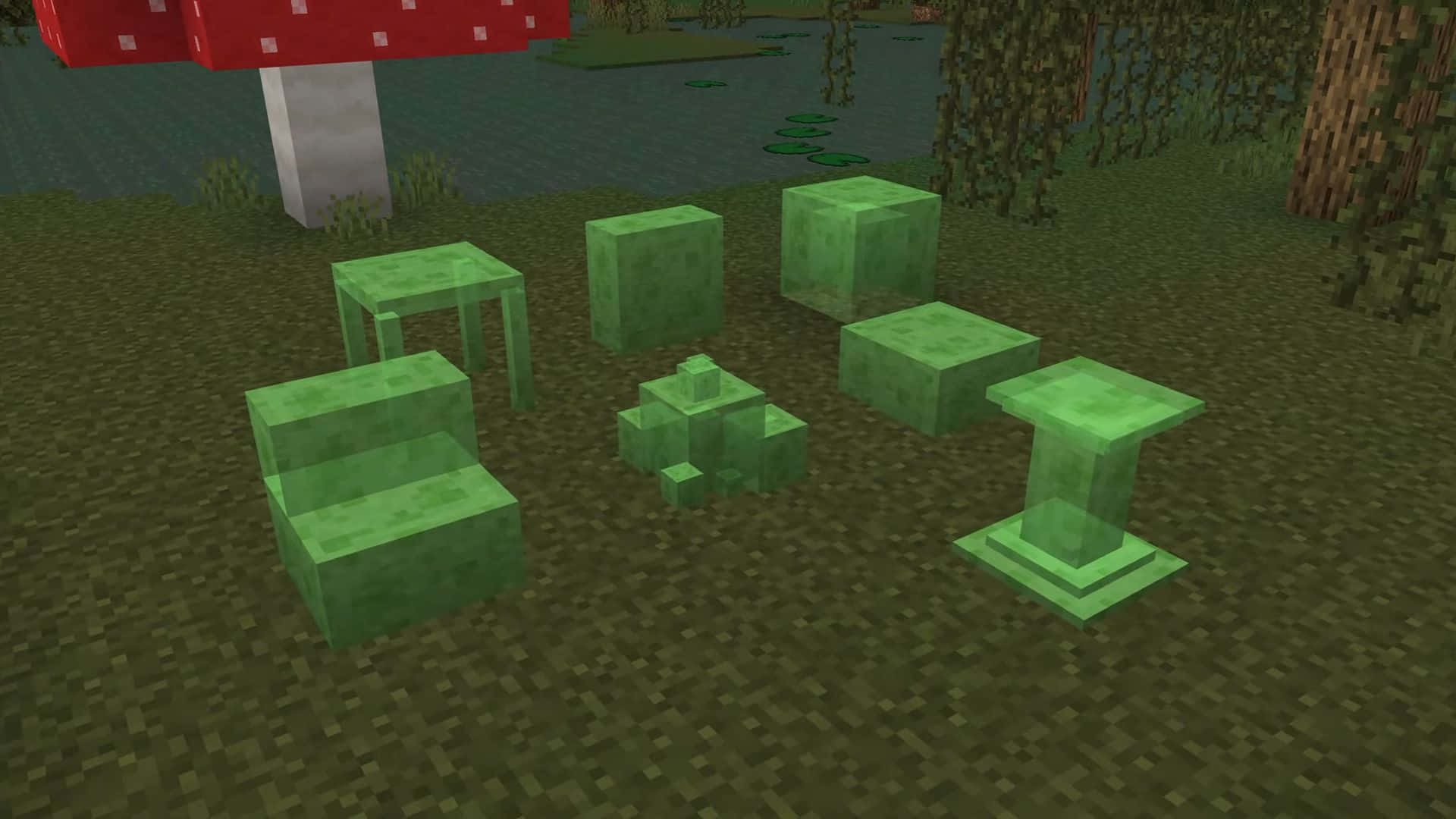 Diseñoeficiente De Granja De Slimes En Minecraft En Acción Fondo de pantalla