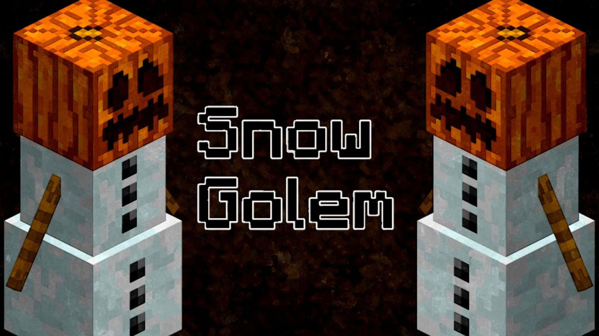 Enchanting Minecraft Snow Golem in Its Natural Habitat Wallpaper