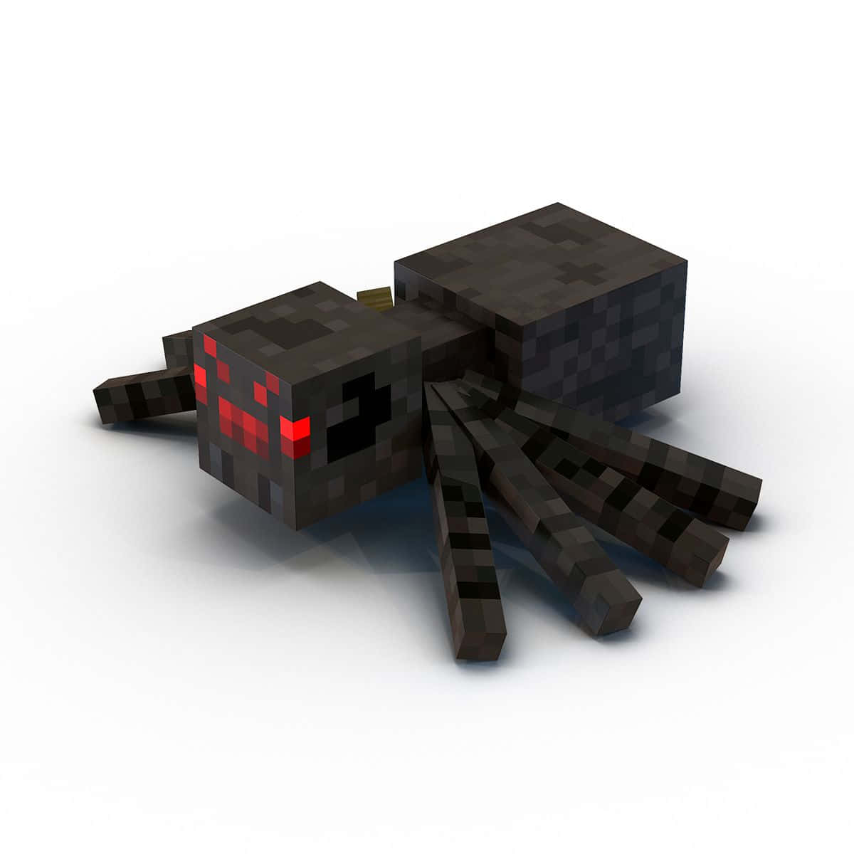 Caption: A close-up encounter with a Minecraft spider in its natural habitat. Wallpaper