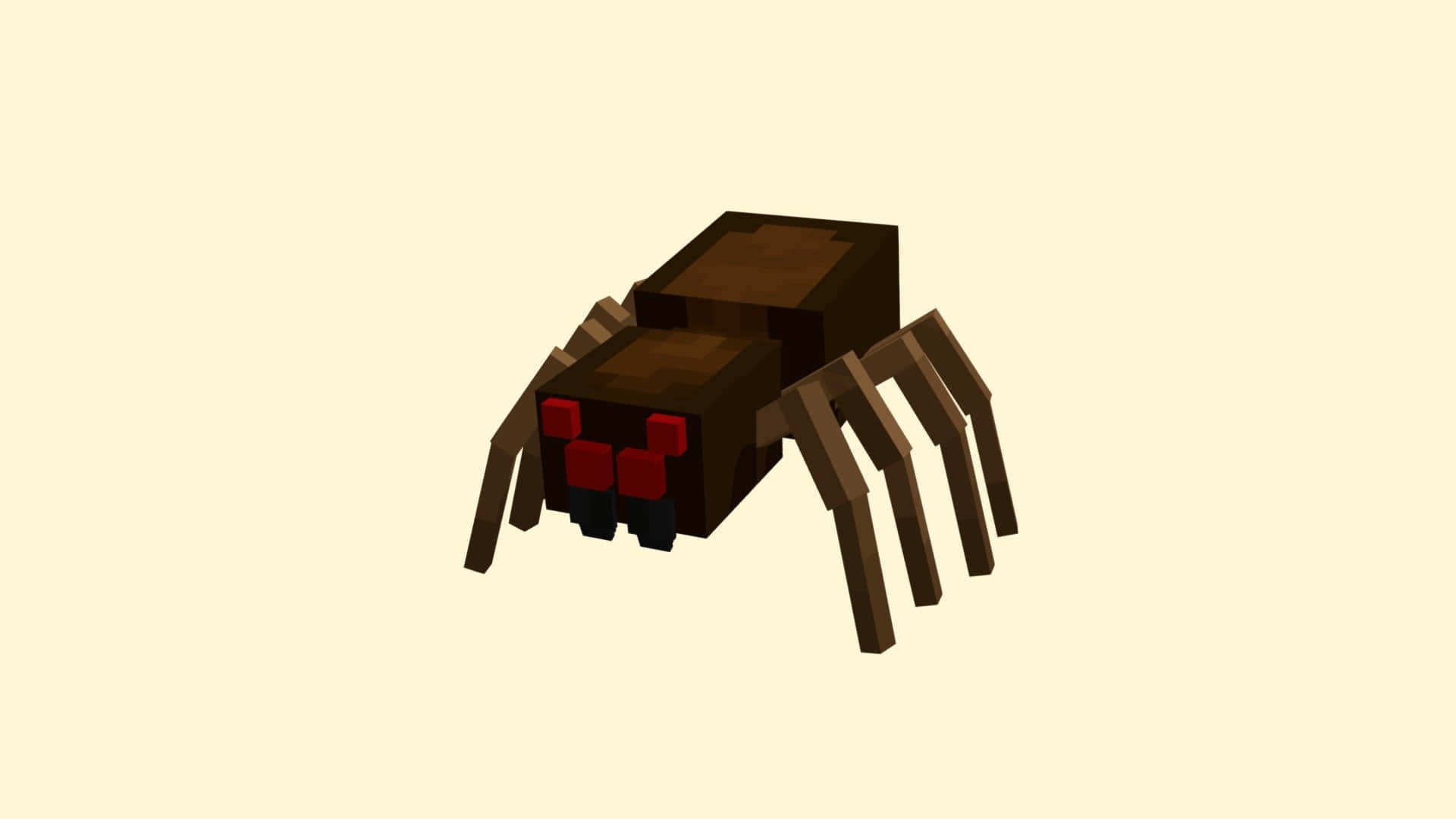 Menacing Minecraft Spider Lurking in the Shadows Wallpaper