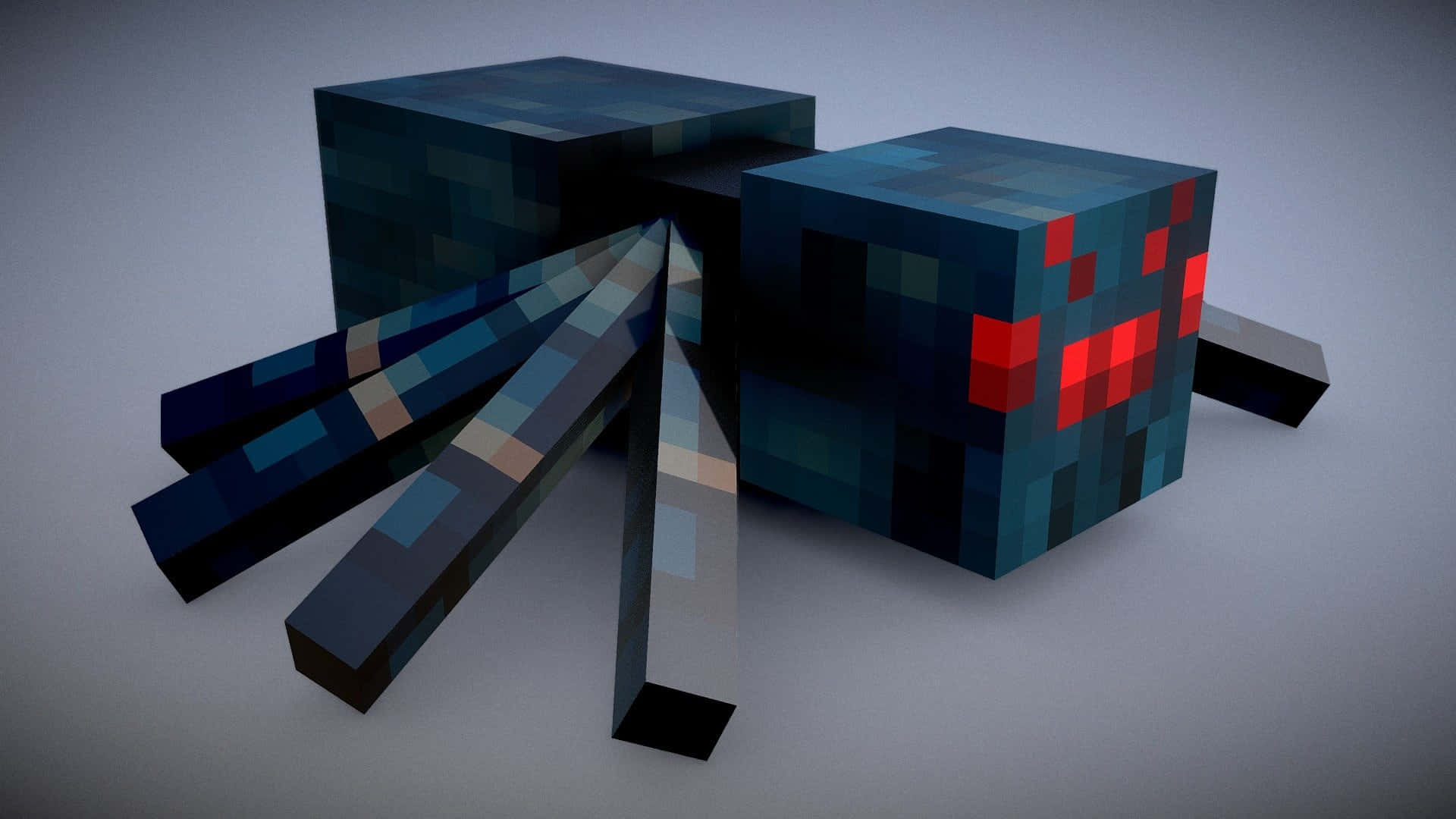 Shadows&Creepers: Minecraft Spider lurking in the night Wallpaper