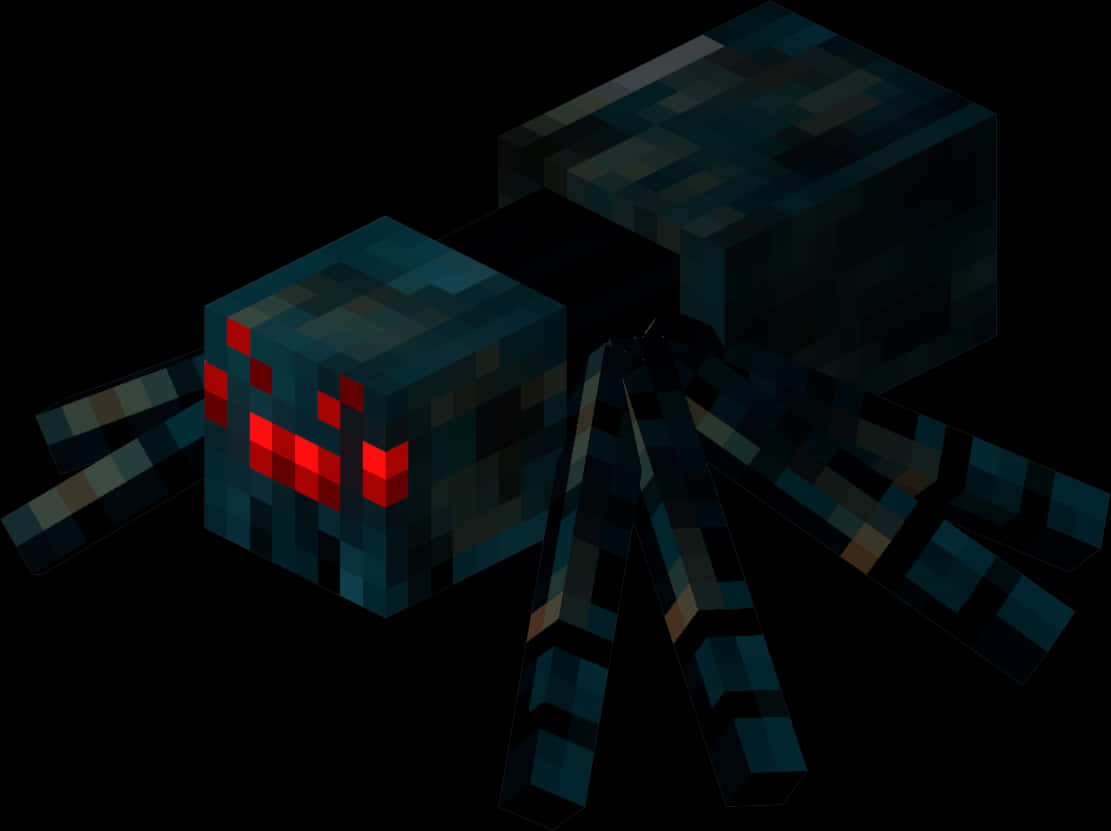 Minecraft_ Spider_ In_ Darkness PNG