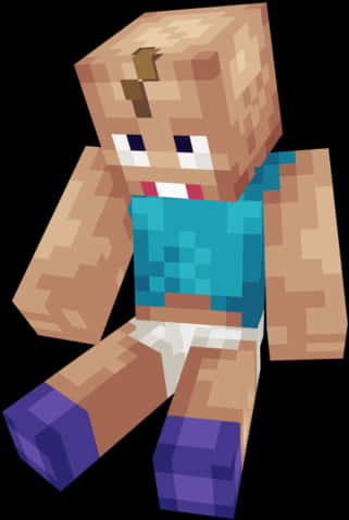Minecraft Steve Character Render PNG