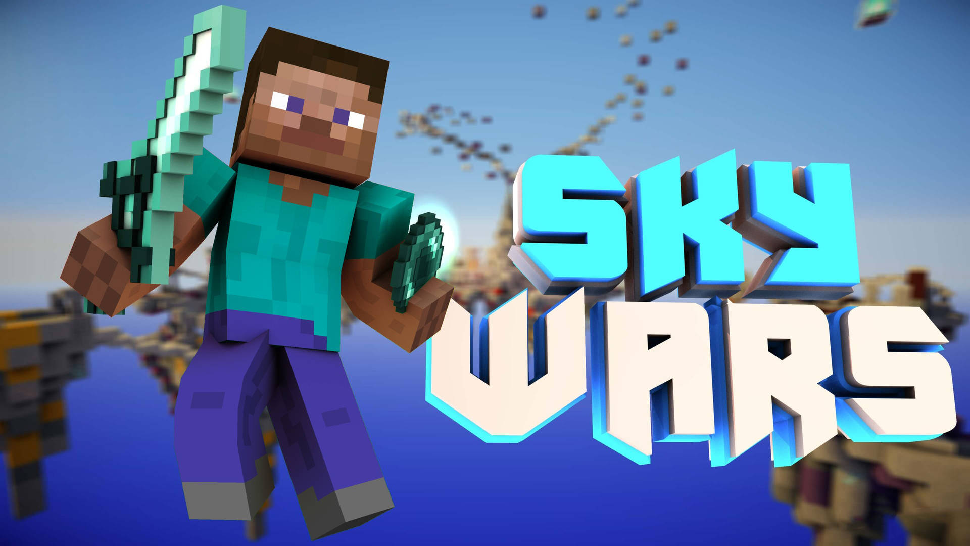 Minecraft Steve Sky Wars Wallpaper