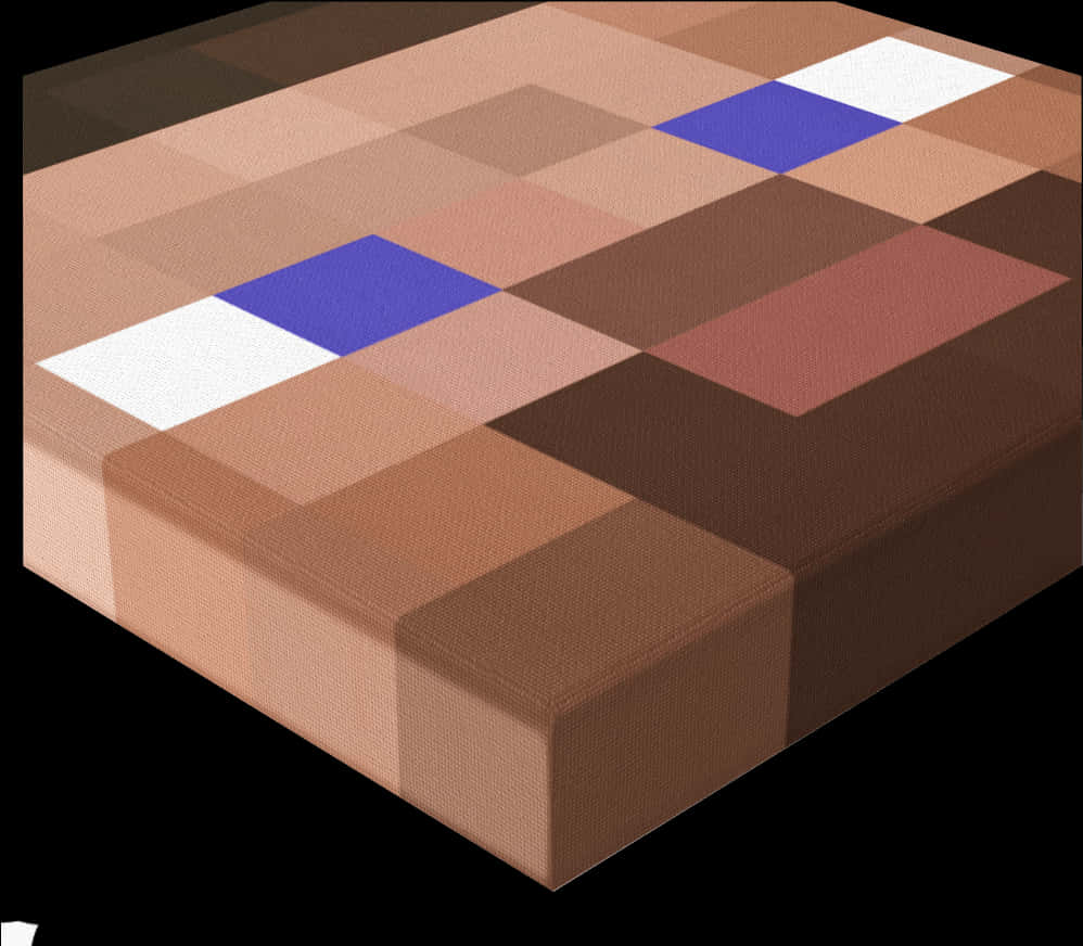Minecraft Steve Texture Closeup PNG