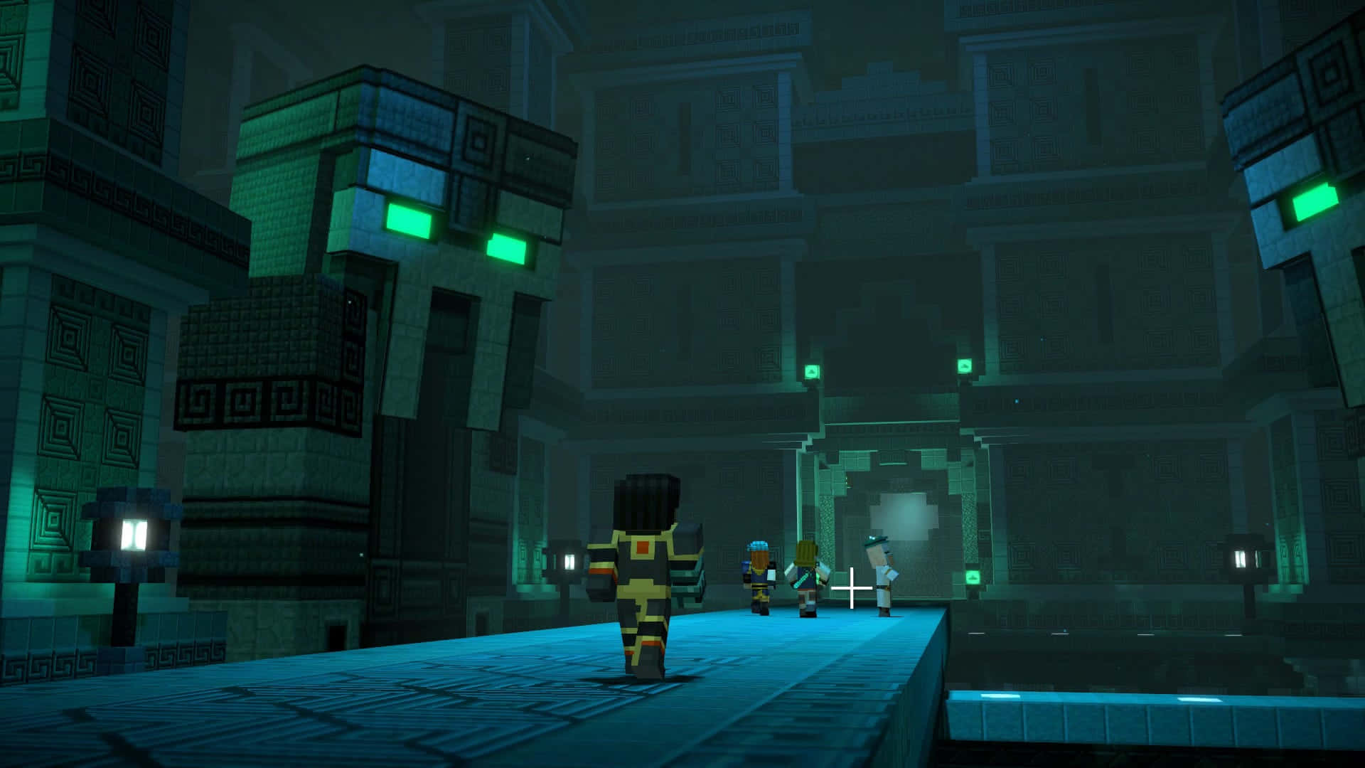 A Thrilling Adventure in Minecraft Story Mode Wallpaper