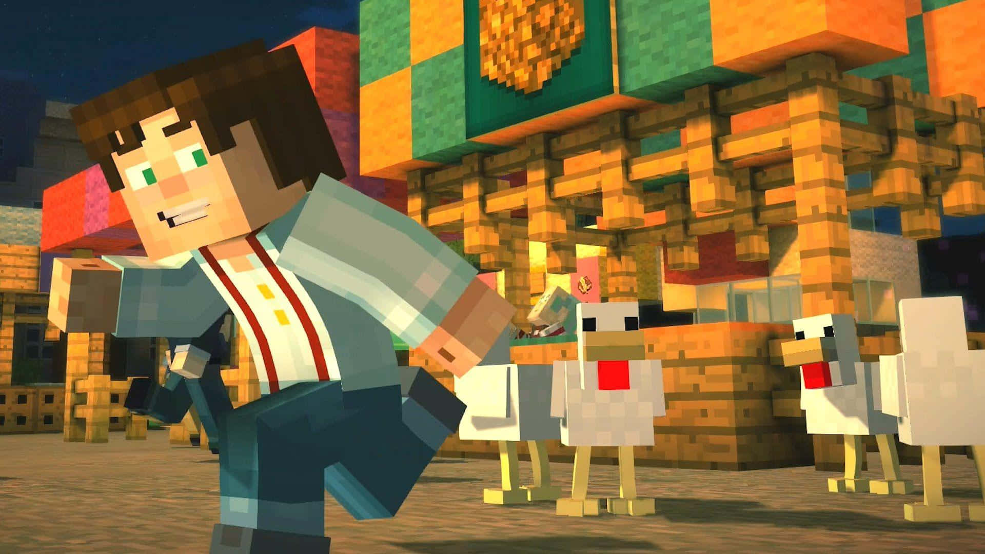 Exciting Adventures in Minecraft Story Mode Wallpaper
