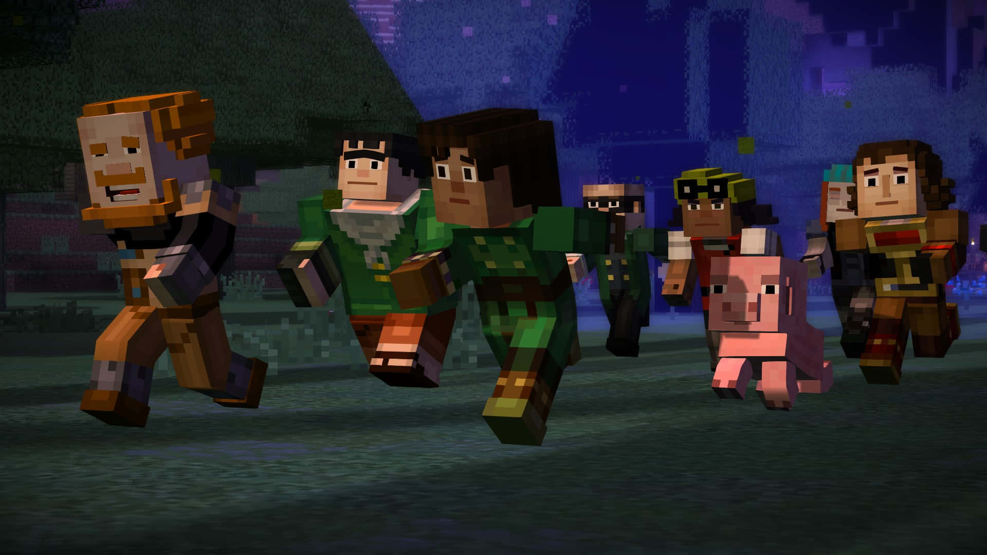 Exciting Adventure Awaits in Minecraft Story Mode Wallpaper