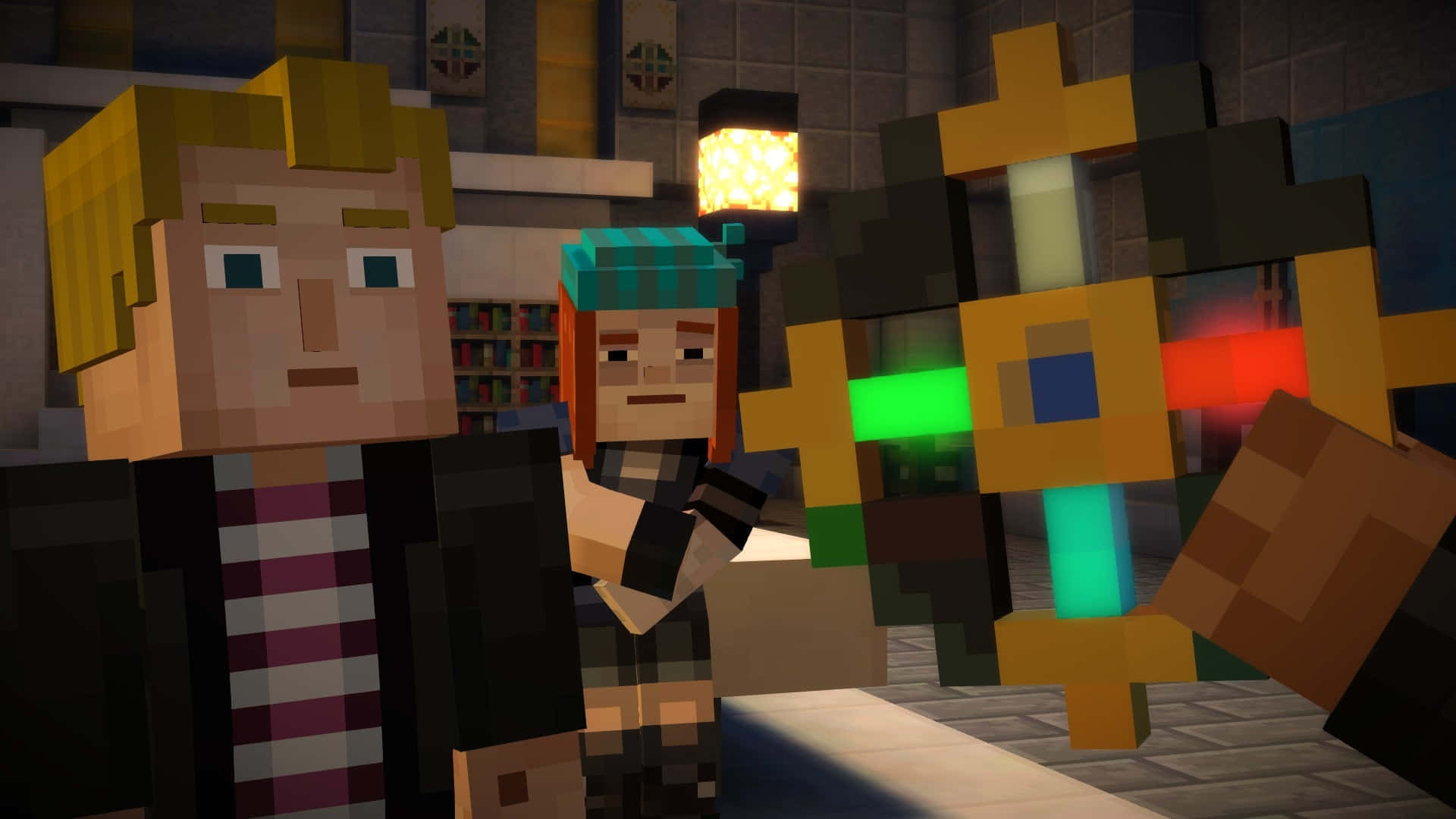 Exciting Adventure Awaits in Minecraft: Story Mode Wallpaper