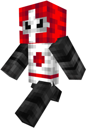 Minecraft Style Red Mushroom Character PNG