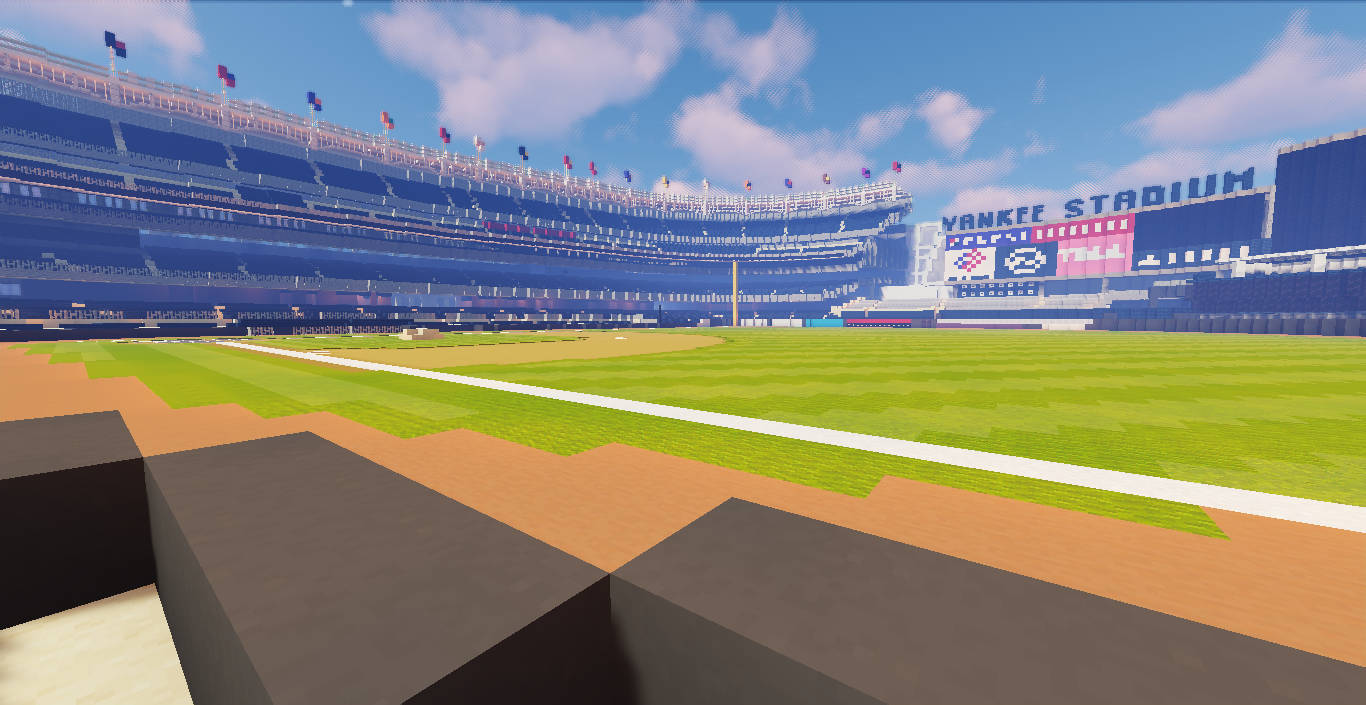 Minecraft Style Yankee Stadium Wallpaper