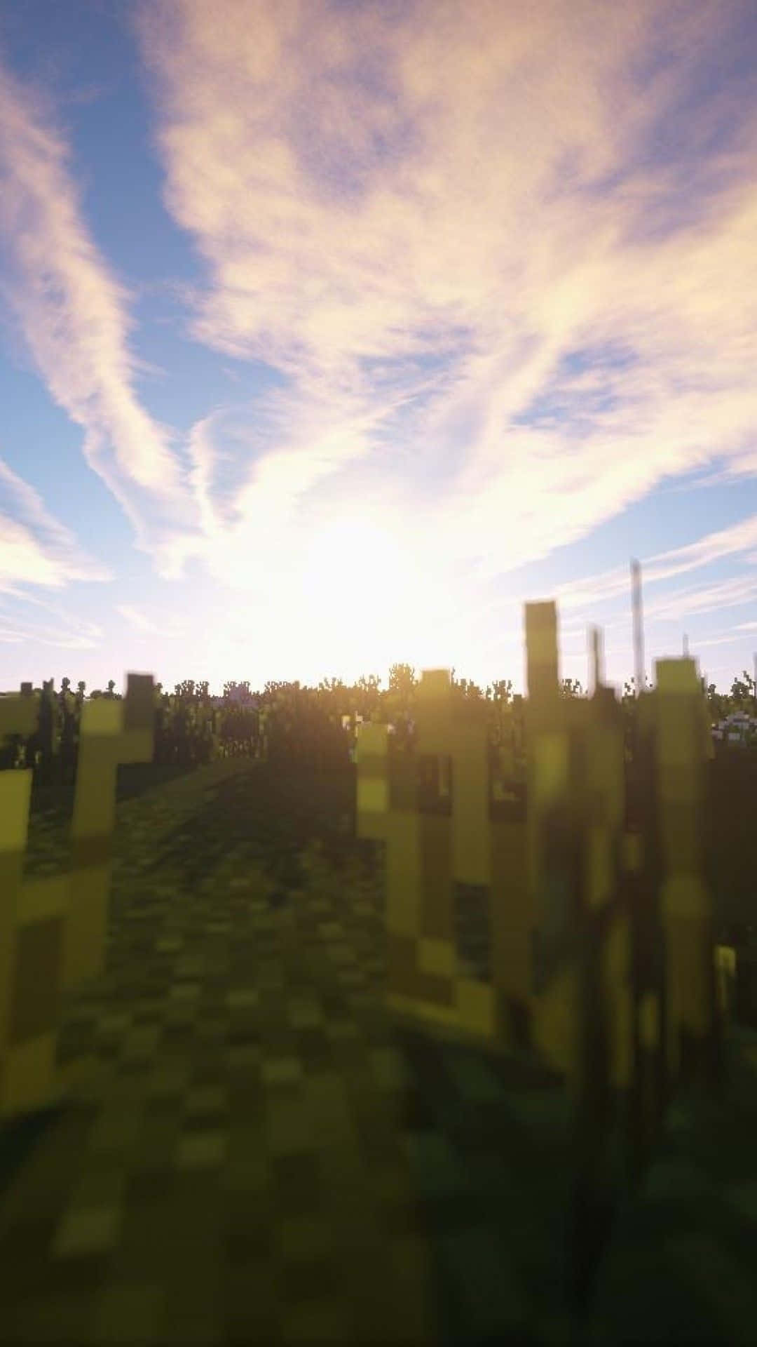 Sonnenuntergangin Minecraft Wallpaper