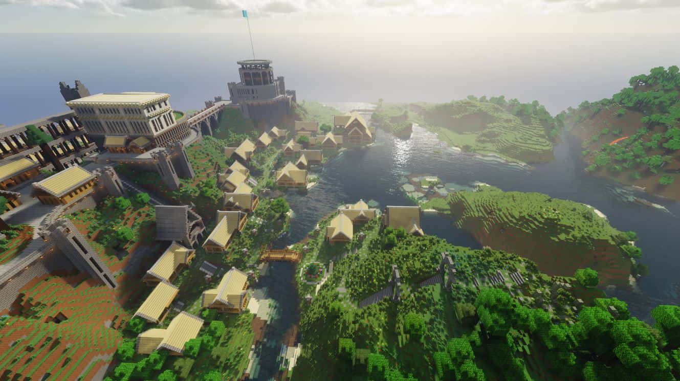 Aventure Palpitante De Survie Minecraft Dans La Nature Fond d'écran