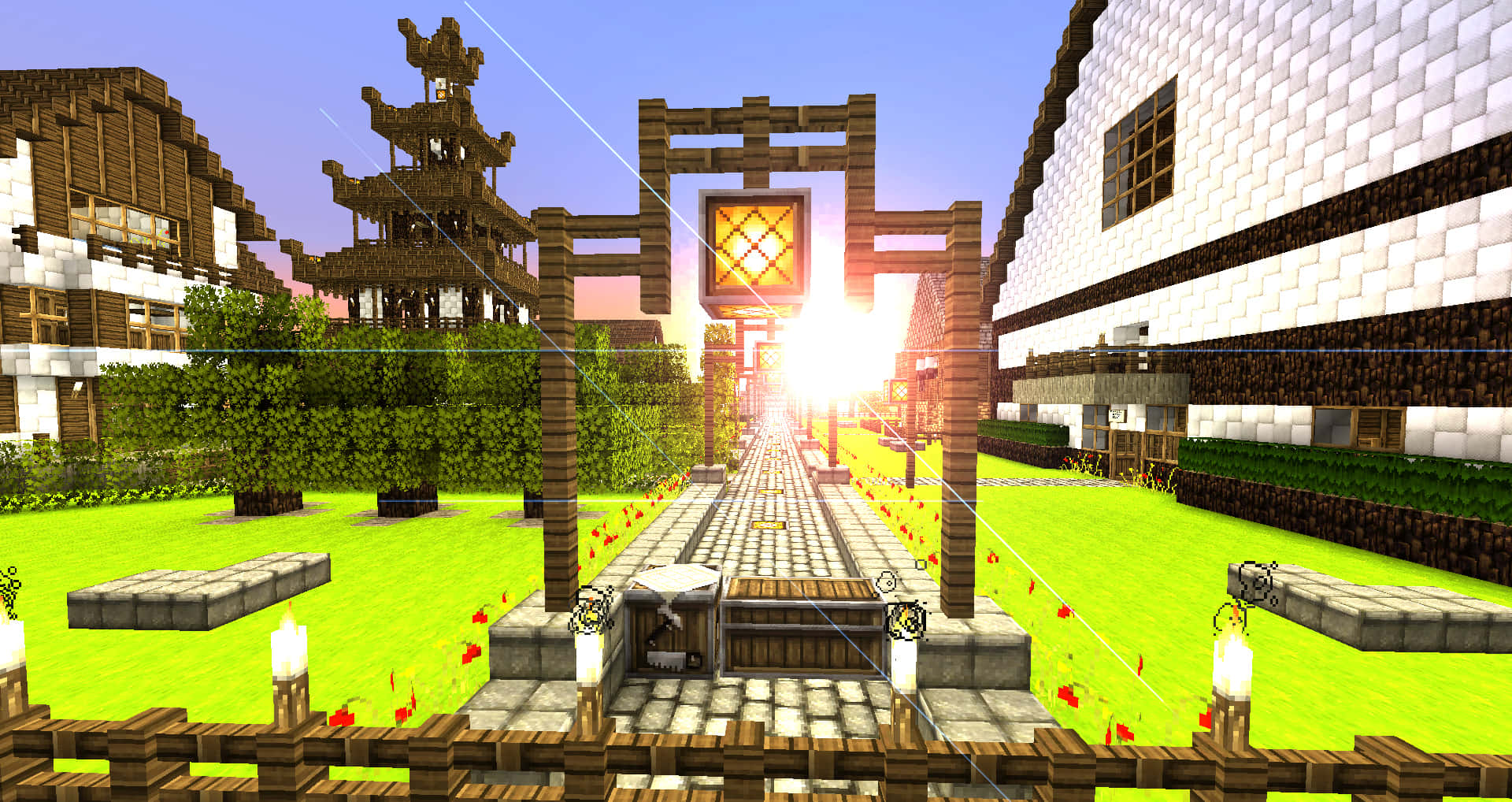 Gedijen In Minecraft Survival Mode - Bouwen, Craften En Verkennen Achtergrond