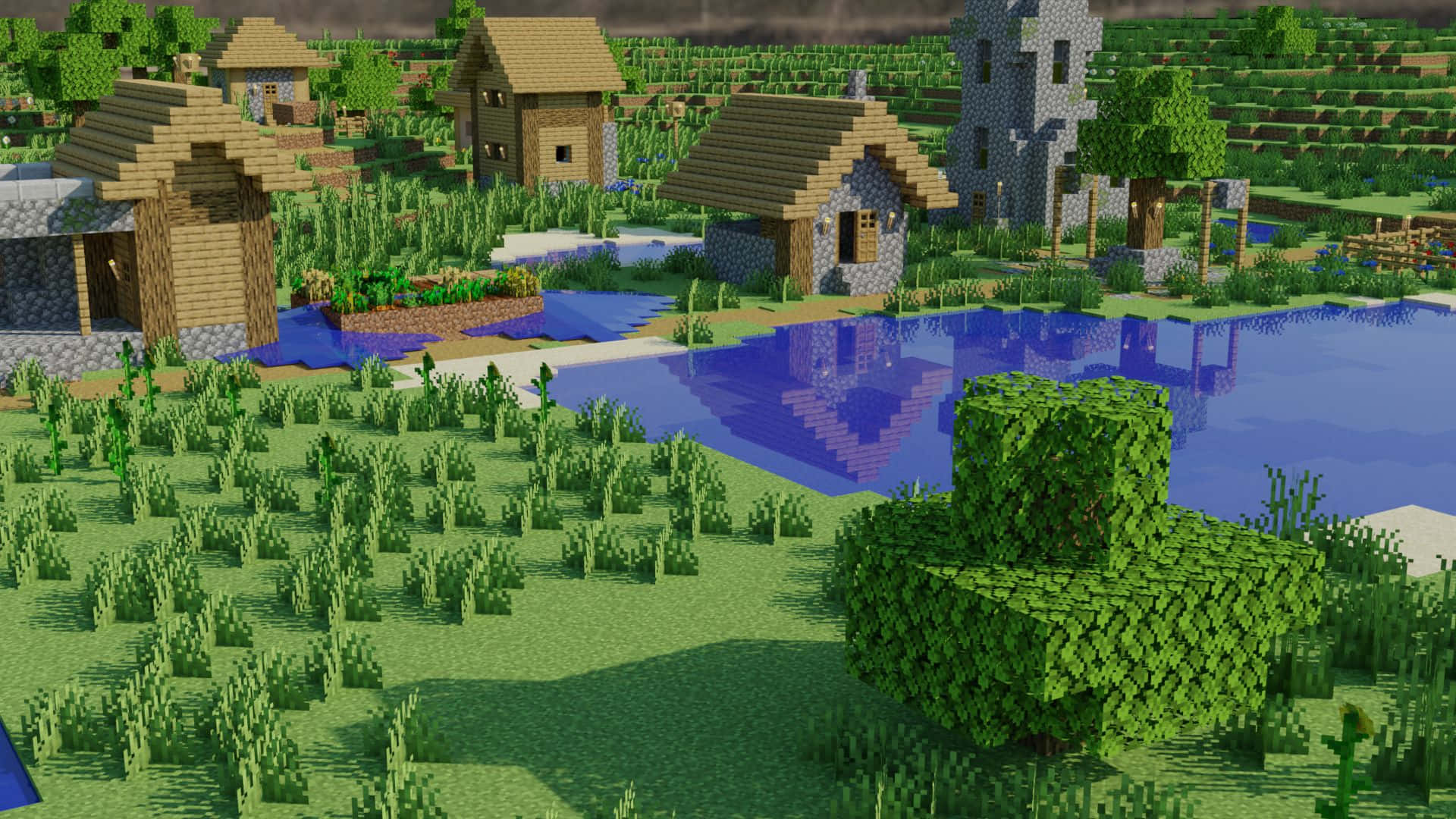 Discover Endless Adventures in Minecraft Survival Mode Wallpaper